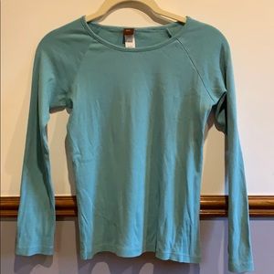 Girls Long-sleeved Teal T-shirt
